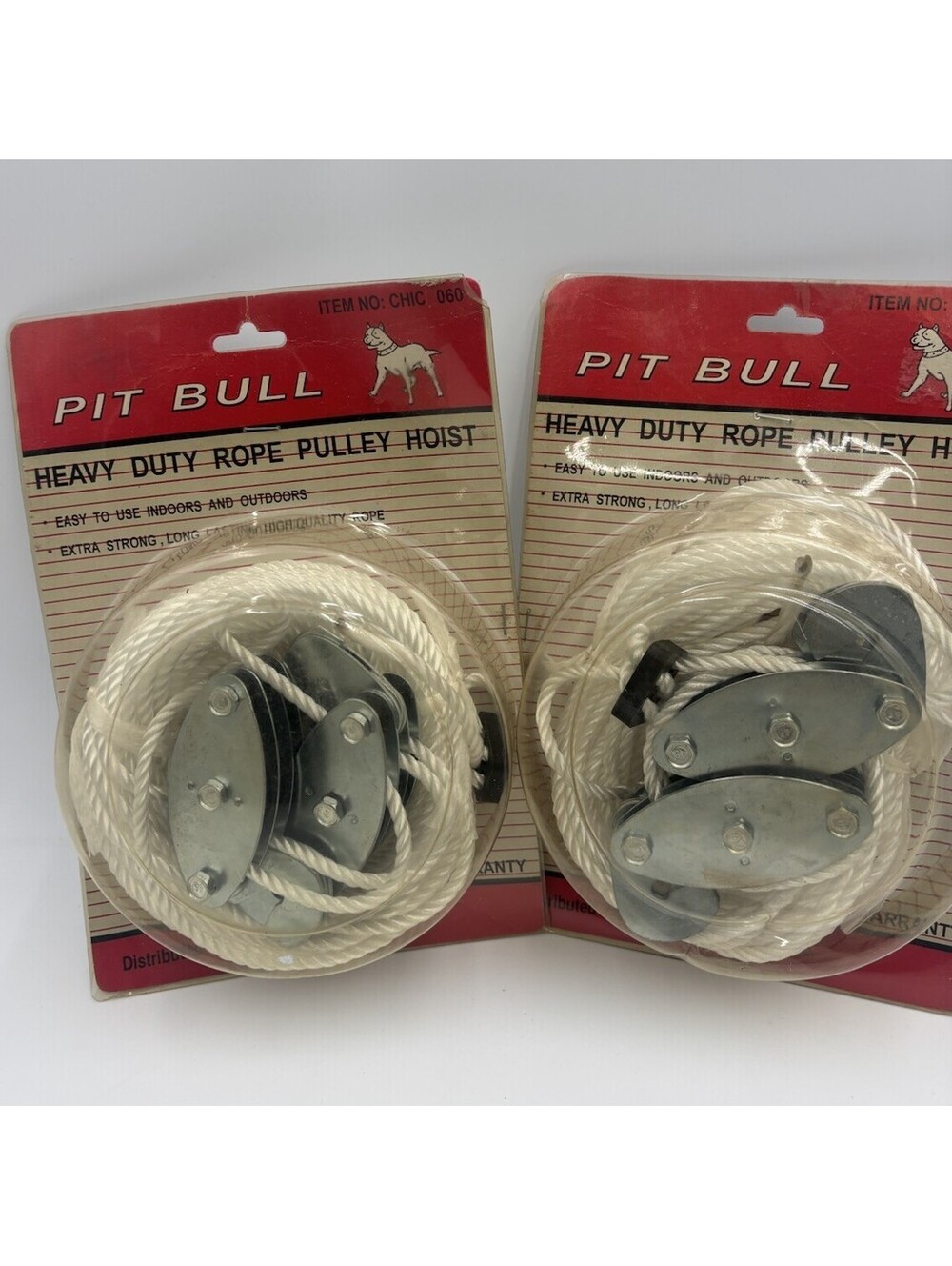 Vintage Pit Bull Tools Heavy Duty Hoist 2000LB Capacity NOS-lot Of 2- new!!